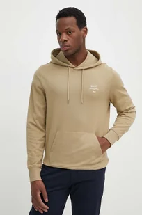Gant bluza bawełniana męska kolor zielony z kapturem gładka - Bluzy męskie - miniaturka - grafika 1