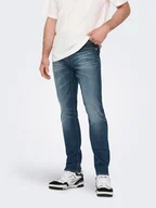 Spodnie męskie - ONLY & SONS Dżinsy - Slim fit - w kolorze granatowym - miniaturka - grafika 1