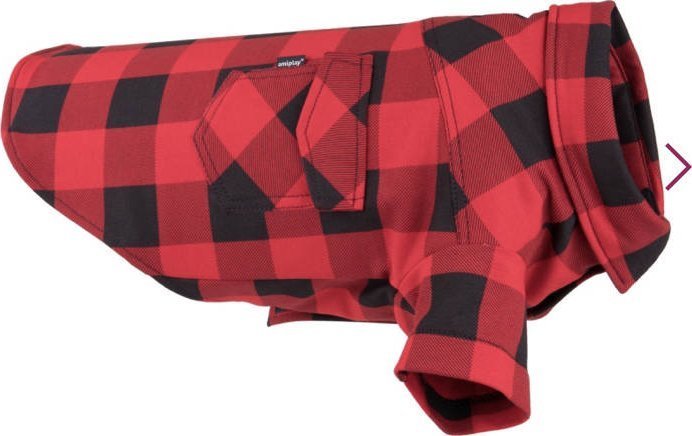 Amiplay AMIPLAY-Ranger koszula w kratę Cocker Spaniel 50 x 50 x 72 cm czerwona dla psa