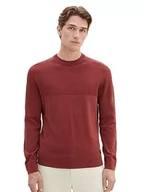 Swetry męskie - TOM TAILOR sweter męski, 32220 – Burned Bordeaux Red, 3XL - miniaturka - grafika 1