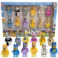 Figurki dla dzieci - Klocki Klocków Pieski MINI FIGURKI 12 szt BLUE I BINGO POSTACIE + AKCESORIA - miniaturka - grafika 1