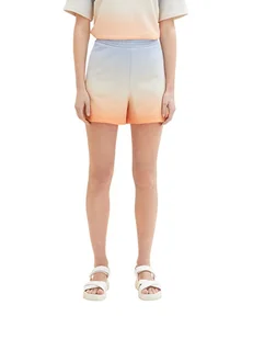 Tom Tailor Szorty dresowe w kolorze błękitno-pomarańczowym - Spodenki damskie - miniaturka - grafika 1