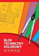 Szkolne artykuły papiernicze - Blok A4/10K techniczny kolorowy (20szt) HERLITZ - miniaturka - grafika 1