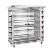 Inne urządzenia gastronomiczne - Royal Catering rożen gazowy do kurczaka 6 szpikulców oświetlenie i kółka - Rożny do kurczaka - miniaturka - grafika 1