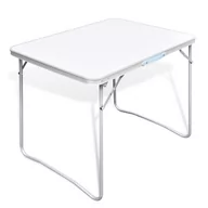 Latarki - vidaXL vidaXL Składany stół kempingowy z metalową ramą 80 x 60 cm - miniaturka - grafika 1