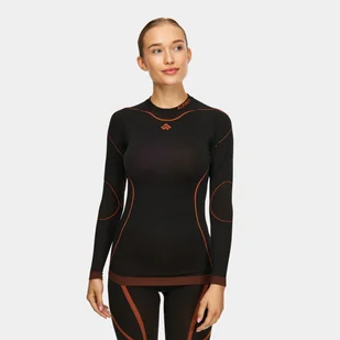 Bluza termoaktywna damska Alpinus Lillehammer czarno-pomarańczowa zimowa S - Pozostała odzież narciarska - miniaturka - grafika 1
