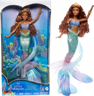 Disney Mała Syrenka Arielka Lalka Syrenka Deluxe HNF42 - Lalki dla dziewczynek - miniaturka - grafika 1