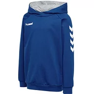 Bluzy męskie - Hummel Hmlgo Kids Cotton męska bluza z kapturem, niebieski, 176 - miniaturka - grafika 1