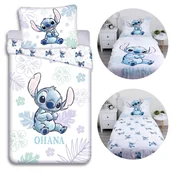 Pościel dla dzieci - DISNEY Stitch Bawełniana, dwustronna pościel dziecięca, dla dziewczynki, na zamek, 100% bawełna, 140x200cm OEKO-TEX - miniaturka - grafika 1