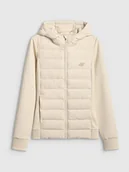 Kurtki damskie - 4F Kurtka z wypełnieniem syntetycznym damska - beżowa XXL - miniaturka - grafika 1
