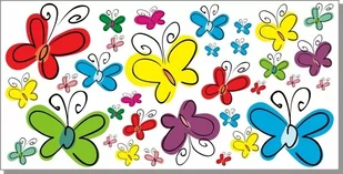 Naklejki ścienne dla dzieci mat Motylki 104, 200x100 cm - Naklejki na ścianę Naklejki ścienne dla dzieci mat Motylki 104, 200x100 cm - Naklejki na ścianę - miniaturka - grafika 1