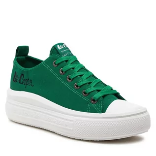 Trampki damskie - Trampki Lee Cooper LCW-24-44-2465LA Green - grafika 1