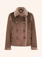 Płaszcze damskie - Fuchs Schmitt Płaszcz Ze Sztucznego Futra braun - miniaturka - grafika 1