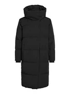 Płaszcze damskie - Object Płaszcz damski, długi, puchowy pikowany, czarny, XL - miniaturka - grafika 1