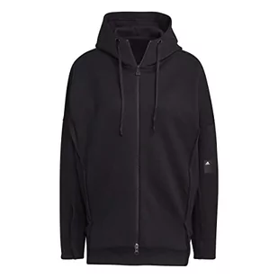 adidas Damska bluza z kapturem W Mv Lo Fz Hd, czarna, XXL, czarny, XXL - Bluzy damskie - miniaturka - grafika 1
