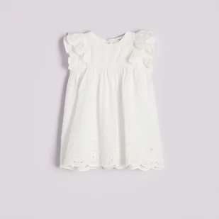 Reserved - Biała sukienka we wzór - Biały - Sukienki i spódniczki dla dziewczynek - miniaturka - grafika 1