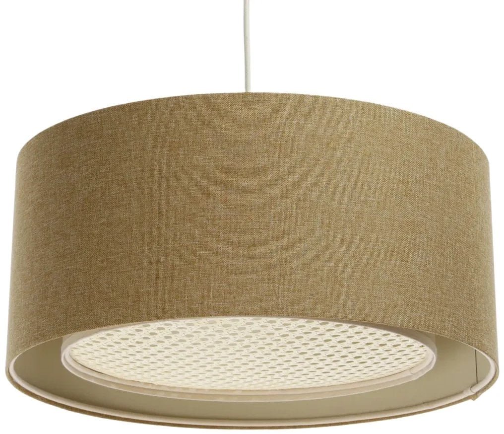 Lampa wisząca ERUTAN RATTAN 60 żółta BPS KONCEPT