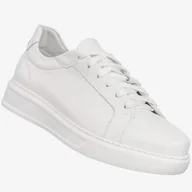 Półbuty męskie - Sneakersy Męskie Skórzane Buty Sportowe Półbuty Białe Faber Biały 45 - miniaturka - grafika 1