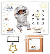 Koce i narzuty dla dzieci - FOTOKOCYK Mata do zdjęć dla dziecka w ekologicznym pudełku - miniaturka - grafika 1