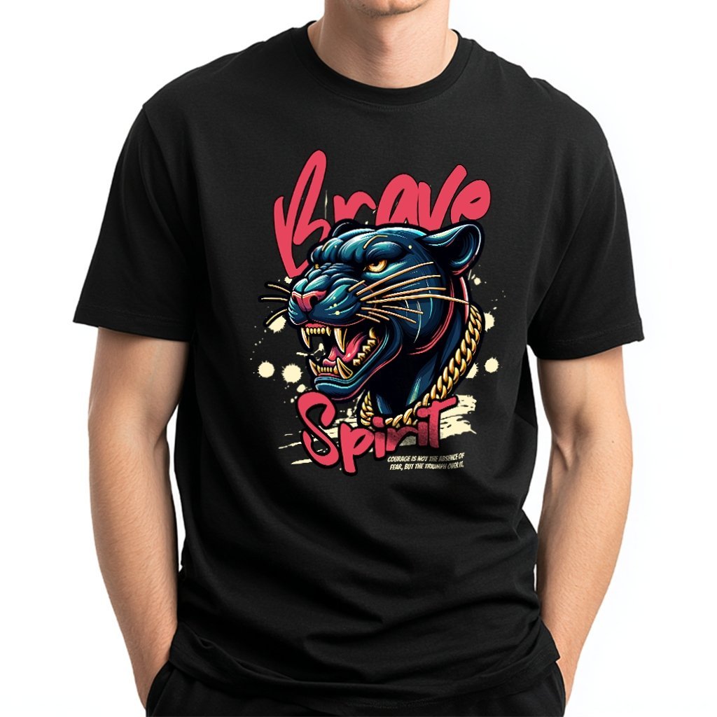 PREMIUM T-SHIRT „BRAVE SPIRIT” - Pantera 100% Bawełna 190 g M