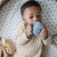 Zabawki sensoryczne - Mushie Zabawka sensoryczna Press Toy Kostka 2-pack Tradewinds/Stone - miniaturka - grafika 1