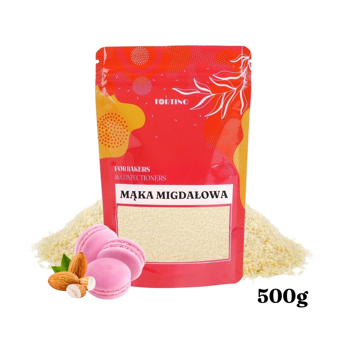 Mąka migdałowa 100% migdałów blanszowanych 500g Tortino