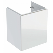 Szafki łazienkowe - GEBERIT GEBERIT 500.608.01.2 Dolna szafka pod umywalkę Acanto B45 z jednymi drzwiami syfon oszczędzający przestrzeń biała - miniaturka - grafika 1