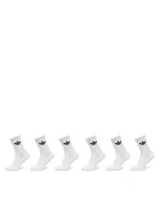 Skarpetki damskie - adidas Zestaw 6 par wysokich skarpet unisex Trefoil Cushion IJ5619 Biały - miniaturka - grafika 1