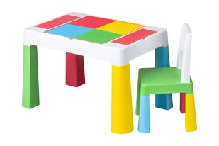Tega Zestaw mebli dla dzieci Multifun stół i krzesło wielobarwny - Zestawy mebli dla dzieci - miniaturka - grafika 1