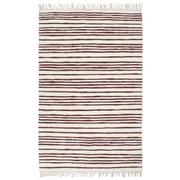 Dywany - vidaXL Ręcznie tkany dywan Chindi 200x290cm, bawełna, burgundowo-biały - miniaturka - grafika 1