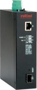Adapter USB Roline Konwerter przemysłowy ROLINE Gigabit Ethernet - światłowód o podwójnej prędkości 100/1000, z funkcją PoE - Adaptery i przejściówki - miniaturka - grafika 1