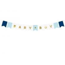 Party Deco Niebieski baner Baby Boy - 160 cm - 1 szt. GRL61 - Baby shower i roczek - miniaturka - grafika 2