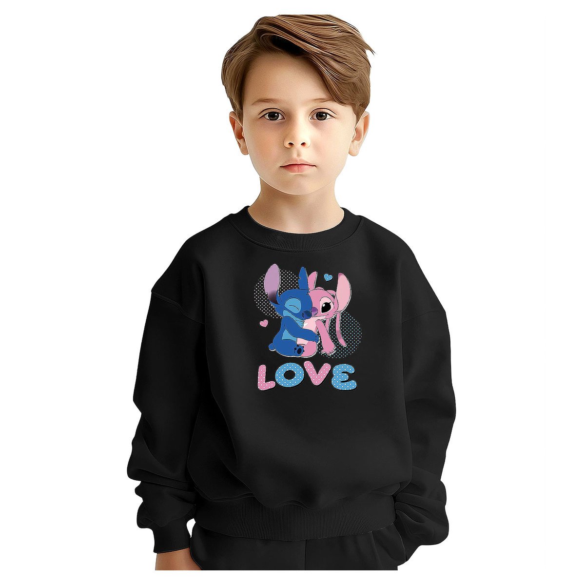 BLUZA DZIECIĘCA MŁODZIEŻOWA STITCH LOVE 134-140 WZORY PREZENT