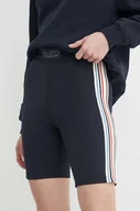 Spodenki damskie - Tommy Hilfiger szorty damskie kolor granatowy z aplikacją high waist WW0WW41493 - miniaturka - grafika 1