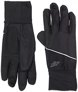 4F Rękawiczki REU007 dżinsy, DEEP czarne, XL, głęboka czerń, XL - Rękawiczki - miniaturka - grafika 1