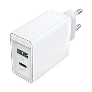 Ładowarka sieciowa USB(A+C) Vention FBBW0-EU (18W/20W) biała - Ładowarki do telefonów Ładowarka sieciowa USB(A+C) Vention FBBW0-EU (18W/20W) biała - Ładowarki do telefonów - miniaturka - grafika 1
