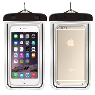 Etui Wodoodporne 7" Nieprzemakająca Saszetka na Telefon Komórkowy / Smartfon WC04 czarne - Etui i futerały do telefonów - miniaturka - grafika 1