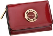 Portfele - Monnari Mały Portfel Damski Elegancki Lakierowany Portmonetka Logo Prezent - miniaturka - grafika 1