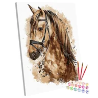 Malowanie po numerach - Zestaw do malowania po numerach, 40x50 cm, Koń w Brązach - miniaturka - grafika 1