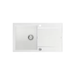 QUADRON Zlewozmywak EVAN 111 biały, elementy stalowe, k.pneum. HCQE8650U1_BS_P2O0a - Zlewozmywaki - miniaturka - grafika 1