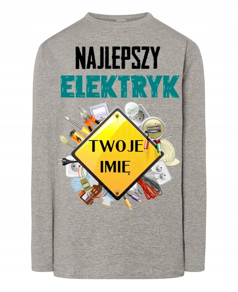 Longsleeve Najlepszy Elektryk Twoje Imię 4XL