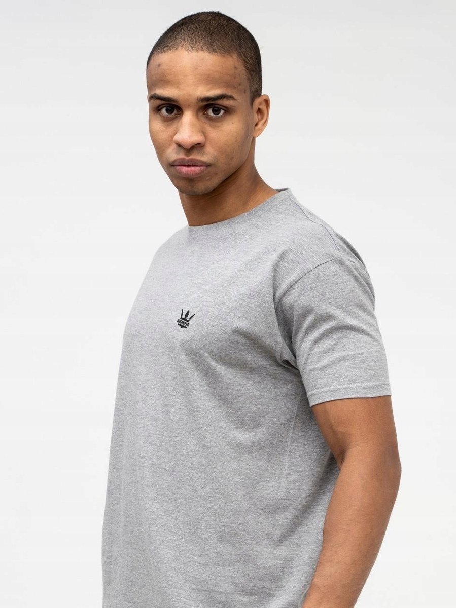 T-SHIRT MĘSKI 100% BAWEŁNA Koszulka KLASYCZNA Jigga Mini KORONA Szara XL
