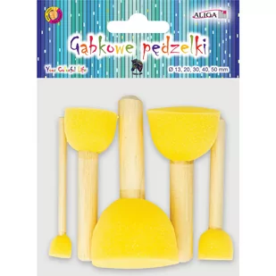 Pędzelki gąbkowe (5 szt.) PG-4392 ALIGA - Przybory szkolne - miniaturka - grafika 1