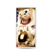 Etui i futerały do telefonów - Etui Sony Xperia M2, kot astronauta - miniaturka - grafika 1