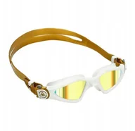 Pływanie - Aqua Sphere Okulary Pływackie Kayenne Small Titanium Mirror Gold white/gold - miniaturka - grafika 1