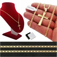 Elegancki Męski Naszyjnik Z Krżykiem Pr. 925/585 Na Prezent Dla Mężczyzny