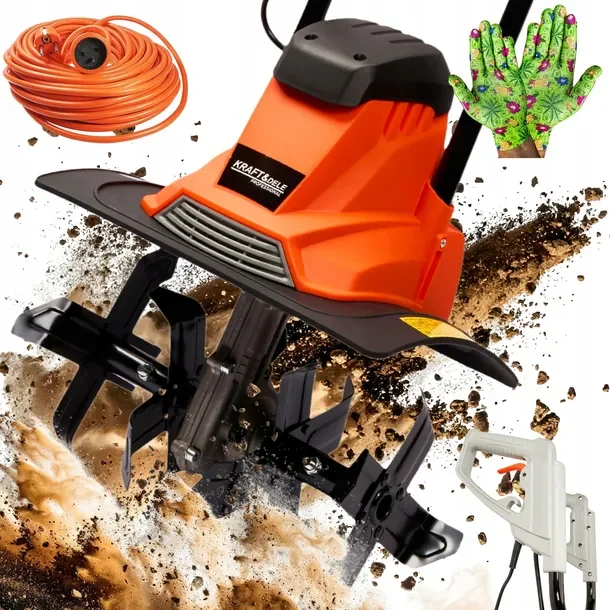 Mocna Glebogryzarka Elektryczna Do Ziemi Gleby 40cm Kultywator 2400w Gratis