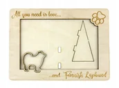 Ramki na zdjęcia - Fiński lapphund ramka na zdjęcie z psem grawer - miniaturka - grafika 1