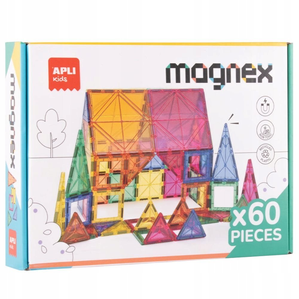 Klocki magnetyczne konstrukcyjne Magnex Apli Kids 60 el.