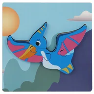 Puzzle - Układanka drewniana DINOZAUR dla dzieci puzzle EDUKACYJNA 4 elementy - miniaturka - grafika 1